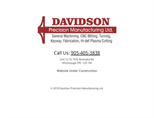 Tablet Screenshot of davidsonprecision.com